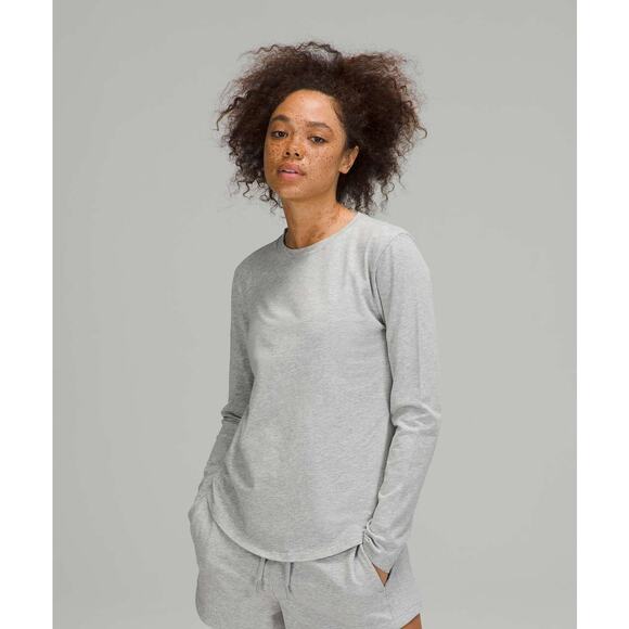 Lululemon Love Long Sleeve Heathered Core Light Grey Size 4 - Picture 1 of 5